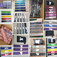 Ensemble de bandes élastiques à logo personnalisé, 5 niveaux de résistance, pour yoga, gym, exercices, bandes de résistance pour l'entraînement