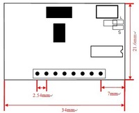 Receptor inalámbrico pequeño superheterodino con decodificador, DC3.3V, 5V, receptor RF de código abierto, receptor 315 433Mhz, 100 metros, 2 unidades