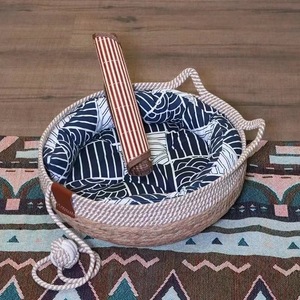 <b>Cat</b> Bed Round Rattan Breathable Polyester Fiber Fill Extra Large Size For <b>Cats</b> Summer Pet Supplies - Product Image 1