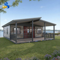 Maison conteneur extensible de 40 pieds - Prête à l'emploi, maison moderne avec cuisine et chambre (panneaux sandwich en acier, installation rapide)