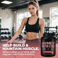 Poudre de protéines de lactosérum 100% de haute qualité JBY pour adultes, complément nutritionnel pour la remise en forme et la musculation, favorisant la croissance musculaire