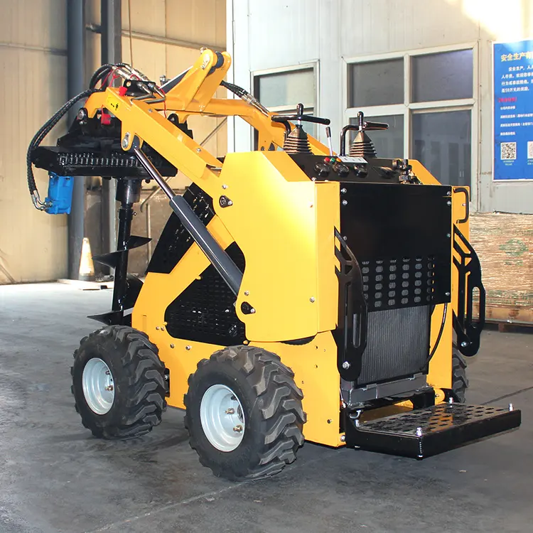 Mini Skid chỉ đạo Bánh Xe Tải Skid chỉ đạo DIESEL lật EPA động cơ backhoe kết thúc trước lật nhà sản xuất