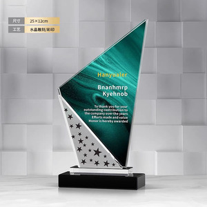 Vente en gros de trophée en verre de cristal d'impression couleur trophée d'impression UV personnalisé prix <span class=keywords><strong>plaque</strong></span> de cristal MH-J350 - Product Image 5