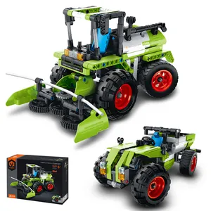 Walmart üst satış 2 in 1 336 adet çiftçi hasat yeni oyuncak teknolojisi inşaat araba bilim kitleri çocuklar için eğitici oyuncaklar
