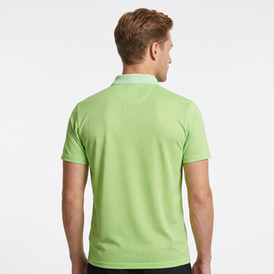 T-shirt décontracté pour homme à manches courtes en jersey de polyester respirant, motif uni, dégradé vert, 180g, style sportif, Bangladesh - Product Image 2
