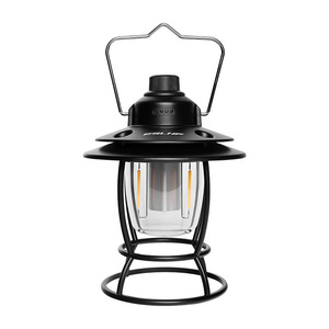 Lanterne de camping LED rétro suspendue, étanche, à intensité variable, alimentée par batterie, lumière d'urgence pour la randonnée en plein air - Product Image 1