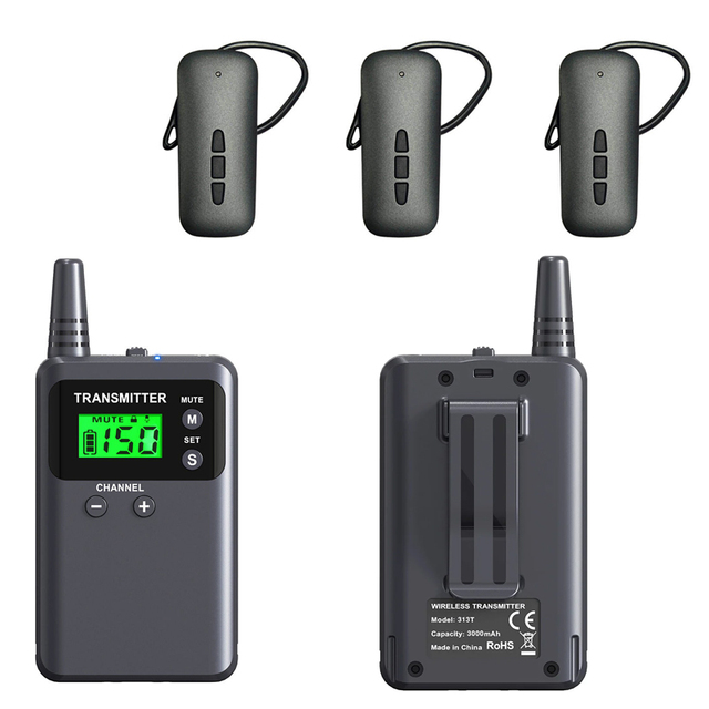 High Quality Mini Radio Tour Guide System Factory Price 818R Earhook Model 2.4G Simultaneous Interpretation Conference Teaching