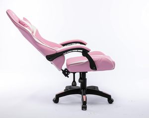 Amostra grátis 150kg Respirável PVC Couro Chaise <span class=keywords><strong>Gamer</strong></span> <span class=keywords><strong>Pro</strong></span> Rosa rosa Mulheres Silla <span class=keywords><strong>Gamer</strong></span> 2D Cadeira de jogos acolchoada com rodas - Product Image 4