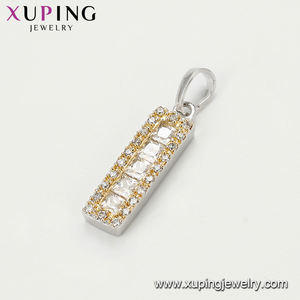 Perhiasan Xuping 30208 Liontin Mode Grosir, Liontin Zirkon Lapis Warna Rhodium - Product Image 3