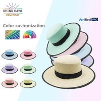 Chapeau de plage en paille Shinehats 2026 pour femme, réglable, avec logo personnalisé OEM, idéal pour l'été et le cyclisme