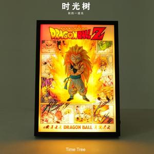 Lampada Notturna 3D a Forma di Esagono con Stampa UV di Figure Anime e Animali, Arte Decorativa da Parete per Camera - Product Image 4