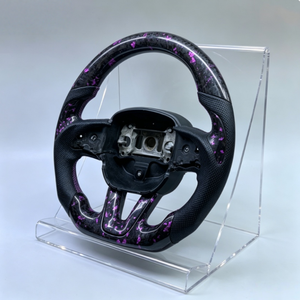 Volant personnalisé en fibre de carbone forgée pour Dodge SRT <span class=keywords><strong>RT</strong></span> Charger <span class=keywords><strong>Challenger</strong></span> Hellcat Durange 392 Scat Pack en cuir noir - Product Image 3