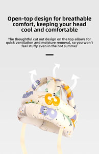 Casco de Protección Anticaídas para Bebés de Verano |   Ajustable y Transpirable |   Algodón Suave Lavable |   Aprendizaje de Caminata para Niños Pequeños - Product Image 4