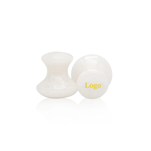 Outil de Massage <span class=keywords><strong>Guasha</strong></span> Champignon en Pierre de Jade Naturelle Populaire, Cristal de Jade Blanc, Soin du Visage en Pierre Précieuse Gua Sha Champignon - Product Image 1