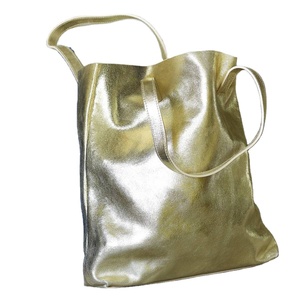 <strong>Silver</strong> Gold Oversize Tote <strong>Handbag</strong> Women's Casual Tote Bag Designer Metallic PU Leather Fashion Bag Waterproof Soft Bag Daily - Product Image 5