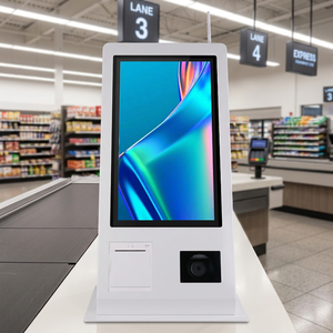 Self Service POS All in One 15.6 Inch Touch Screen Built-in <b>Printer</b> <b>Scanner</b> RJ45 USB VGA Desktop Use for Supermarket - Product Image 1