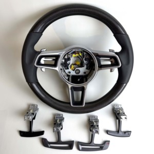 Volant personnalisé en fibre de carbone pour <span class=keywords><strong>Porsche</strong></span> 911 991 992 718 Cayenne Macan Panamera Taycan <span class=keywords><strong>GT3</strong></span> <span class=keywords><strong>RS</strong></span> – Amélioration Plug & Play (ancien vers nouveau) - Product Image 1