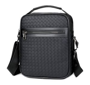 Nouveau Sac à Bandoulière Tendance Décontracté Imperméable à Motif Tressé pour Homme, Petit Sac Carré, Sac à Main d'Affaires, Sac Bandoulière d'Extérieur pour Homme - Product Image 2