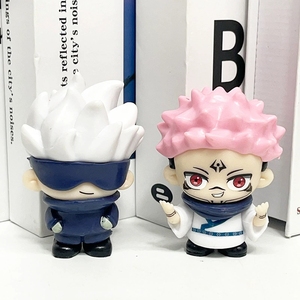 2 Nouveau Design 6-7cm Anime JJK Jujutsu Gojo Yuji Megumi <span class=keywords><strong>Nobara</strong></span> Sukuna Character PVC Model avec Base Plastic Crafts - Product Image 5