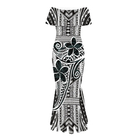 Offre Spéciale robe longue en queue de poisson de style hawaïen à motifs personnalisés robes pour femmes de grande taille
