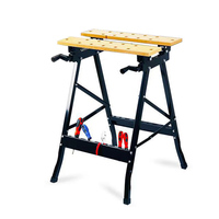 Table de travail pliante robuste pour menuiserie et bricolage, avec étau et support de visseuse, capacité 5 kg