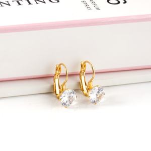 New Stud Earrings Big Zircon Fashion Bling Bling Earrings <b>for</b> <b>Little</b> <b>Girls</b> in Wholesale Price - Product Image 4