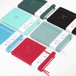 Hoge Kwaliteit Aangepaste Lederen Reliëf Printen Logo Goedkope Kantoor Notebook Lederen Boek Kids Notebook Tijdschrift Roze