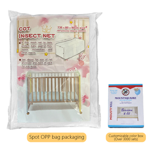 Nouveau design de tente moustiquaire carrée à baldaquin pliable en PE écologique pour bébés pour la protection contre les insectes - Product Image 5