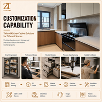 Meubles de cuisine en bois sur mesure avec unités murales intégrées et aménagement d'angle pour projets d'aménagement intérieur résidentiel contemporain