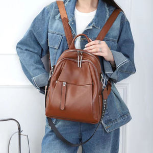 Mochilas de Moda AndoBag para Mujer, Bolso de Hombro de Cuero Vacuno Genuino, Mochila de Viaje de Gran Capacidad, Bolso de Mano para Viajar al Trabajo 23-65 - Product Image 3