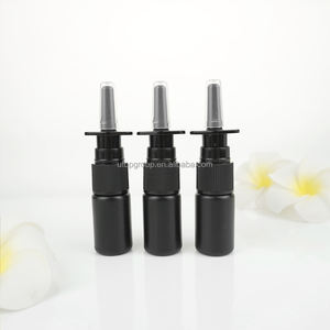 Botol semprot hidung hitam 10ml, wadah cairan obat plastik Hdpe dengan semprotan hidung hitam - Product Image 2