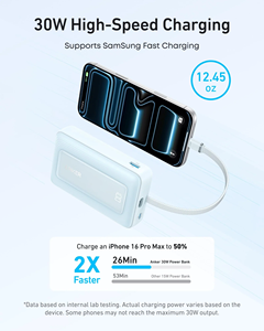 Batería Externa Anker Zolo de 30W con Cable USB-C Integrado, Cargador Portátil de 10000mAh para iPhone 16 15 <span class=keywords><strong>Pro</strong></span> <span class=keywords><strong>Max</strong></span> <span class=keywords><strong>iPad</strong></span>, SKU FBA de Alta Rentabilidad - Product Image 6