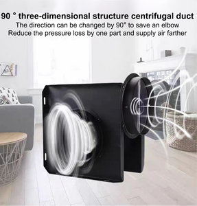 Ventilateur de gaine silencieux anti-refoulement AC 8 pouces à pales en acier, moteur CC sans balais 220V pour ventilation intérieure OEM/ODM - Product Image 6