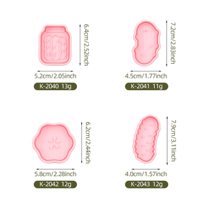 Cornichons série 3D dessin animé Biscuit moule en plastique bricolage <span class=keywords><strong>emporte</strong></span>-pièces pour tranche de concombre imprimé Biscuit bouteille outils de bricolage - Product Image 6