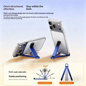 Multifunctional Keychain Phone Stand Foldable Desktop Lazy Mobile Holder With Hook Design Mini Portable <strong>Bracket</strong> for Watch Video - Product Image 3