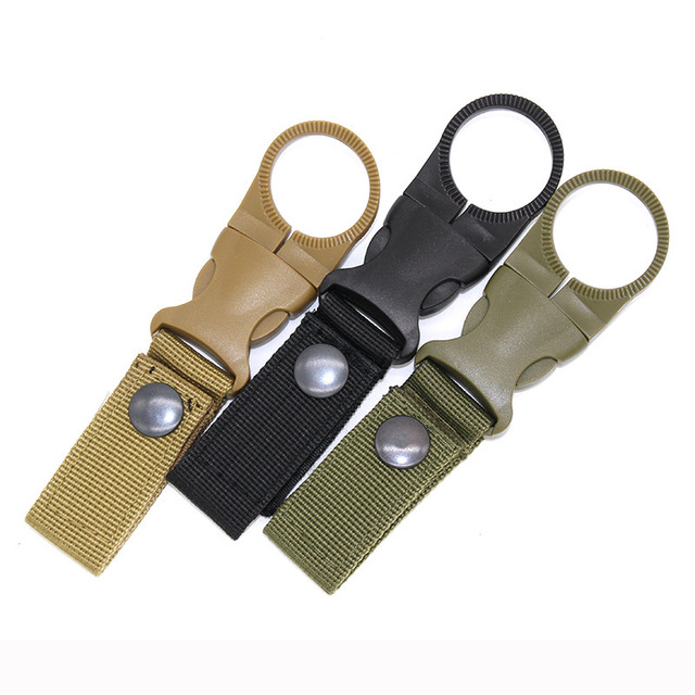 Outdoor Tactical Nylon Webbing Water Bottle Backpack Buckle Multifunctional Hiking Mountaineering Waist Belt 14.1cm X 2.5cm
