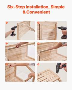 <span class=keywords><strong>Cage</strong></span> à hamster en bois d'acrylique durable, vue panoramique, ventilation, toit ouvrant pour hamsters nains, rats, cochons d'Inde - Product Image 4