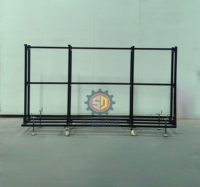 Présentoir mobile SANDE pour dalles avec roulettes, support d'exposition pour dalles de pierre, chariot de présentation pour dalles de quartz, présentoir de salle d'exposition pour dalles de marbre