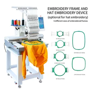 Erasmart High Cost Performance Single Head Computer 12 Needle Embroidery Machine Sewing Mini Embroidery Machine For Beginners