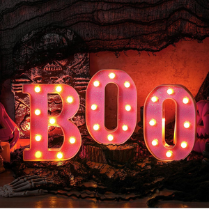 Luces LED Decorativas de Halloween con la Letra 'BOO', Letrero Luminoso, Ambiente Espeluznante, Accesorios para Fiestas, Iluminación Festiva, Luces Decorativas - Product Image 5