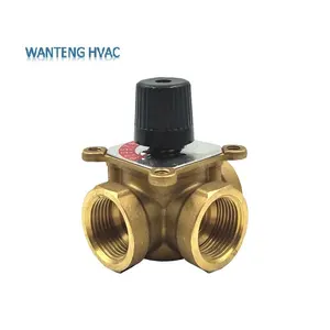 Fast delivery Online shop rotary actuator 3way brass thermostatic mixing diverting valve