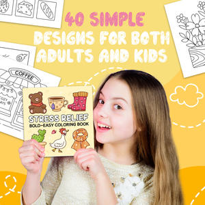 Livre <span class=keywords><strong>de</strong></span> coloriage transfrontalier 40 peintures simples et audacieuses Nouveau produit pour adultes et enfants fabriqué à partir <span class=keywords><strong>de</strong></span> papier durable - Product Image 4