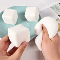 Jouet Squishy en TPR en forme de bloc de tofu, à récupération lente, simulation de tofu blanc, jouet de décompression, direct usine