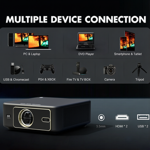 Projecteur intelligent haut de gamme M7-Pro, luminosité élevée de 1400 ANSI, assure une image claire même si la fenêtre est ouverte en pleine journée - Product Image 4
