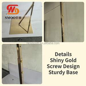 Lustres sur pied en or français, lisses et élégants, avec support détachable pour décoration de mariage et de fête - Product Image 2