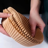 Papiers de cuisson jetables antiadhésifs, résistants à l'huile, écologiques, compatibles four, marron, pour friteuse à air, usage cuisine