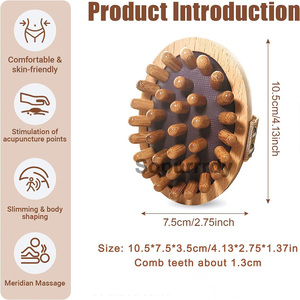 Cepillo de Masaje de Madera con Logotipo Personalizado, Herramienta de Terapia para Moldear el Cuerpo, Relajación y Alivio del Dolor Muscular - Product Image 2