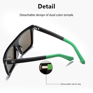 Occhiali da sole polarizzati personalizzati di nuova tendenza della moda che guidano la cornice della piastra Anti-ultravioletta in nero bianco rosso con Design alla moda - Product Image 3