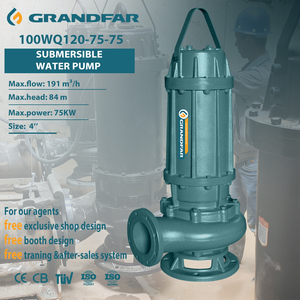 GRANDFAR Industrial 100HP 75KW High 4501 L/min Flow 84m Head Commercial <b>Submersible</b> Drainage <b>Pump</b> 100WQ120-75-75 Drainage Water - Product Image 1