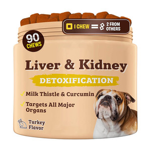 肝臓と腎臓の健康サプリメント 犬用ソフトチュア ミルクシスル クランベリー タンポポ根 ターメリック アストラガルス ヘルスケア ペットサプリメント - Product Image 6